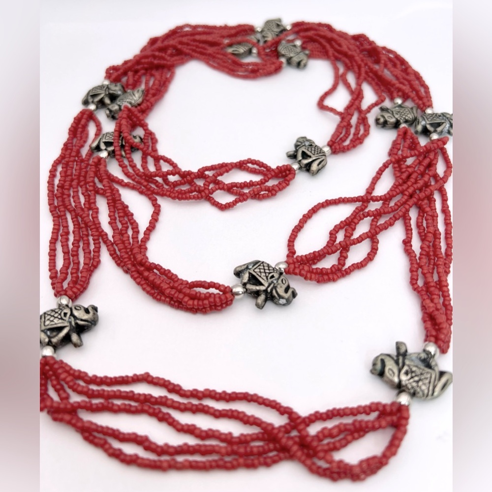 INDIA ELEPHANT BEADS NECKLACE